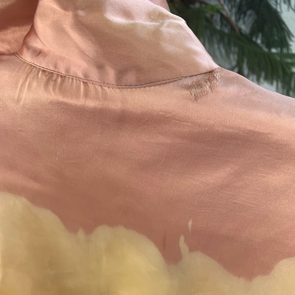 Vtg Tie Dye Crop Jacket with Collar | Pink, Orange. Yellow Gradient | S | Bomber - Picture 11 of 16